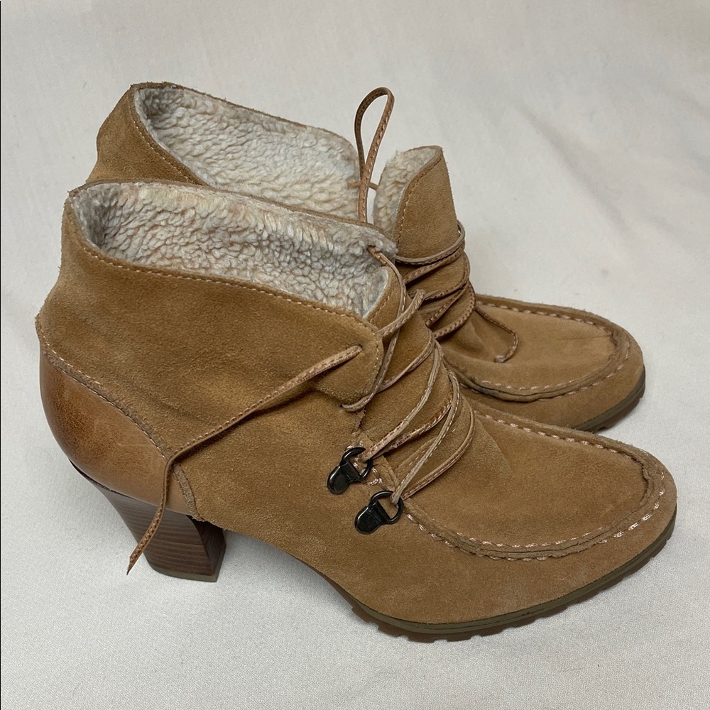 Kelly & Katie Roxy Brown Suede Heeled Boots